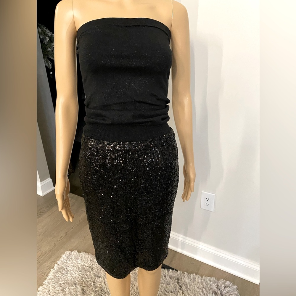 Black sequin skirt size M